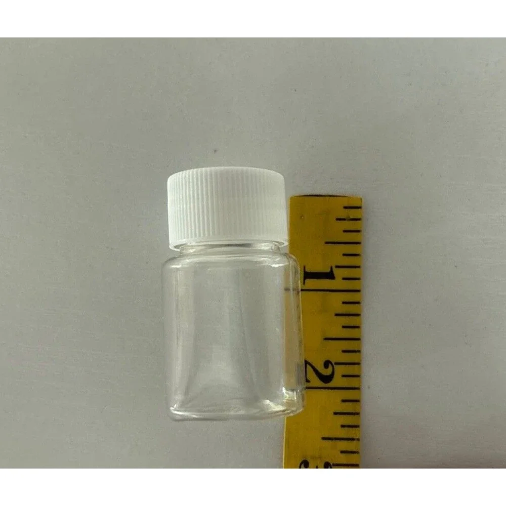 200Pcs 30mL Small Plastic Vials Bottles Clear Containers With Screw Cap